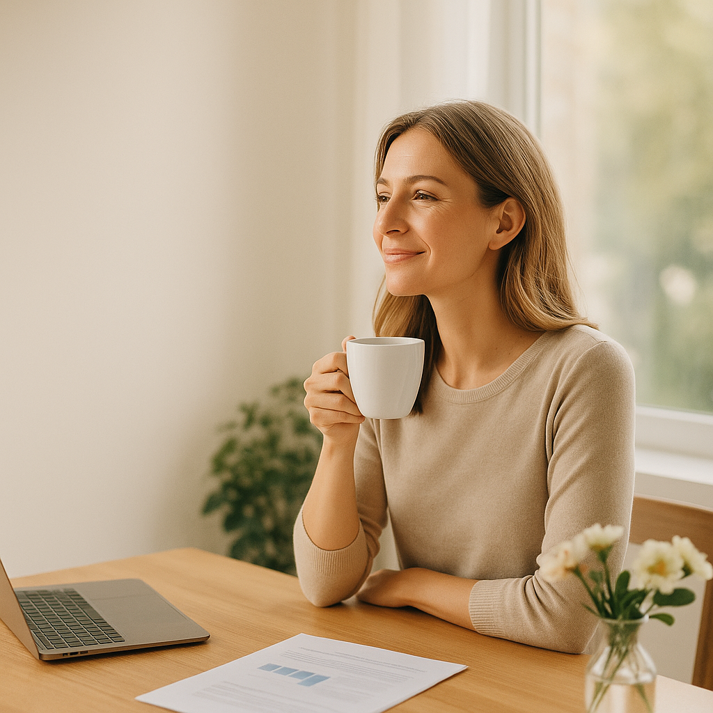 Empresária confiante e realizada